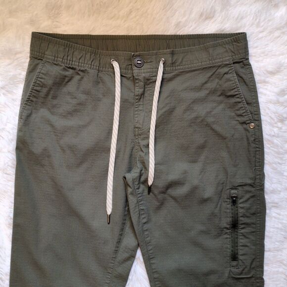 Vuori Vintage Ripstop Pants Womens Large Olive Green Cotton Stretch VW450 - Picture 3 of 12